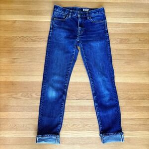 Uniqlo Slim Jeans redline selvedge men's 29x30 medium blue denim low‎ rise